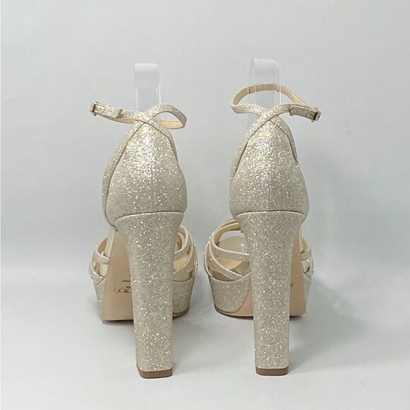 Jimmy Choo Isra 120MM Glitter Platform Sandals size 42 - Picture 8 of 13